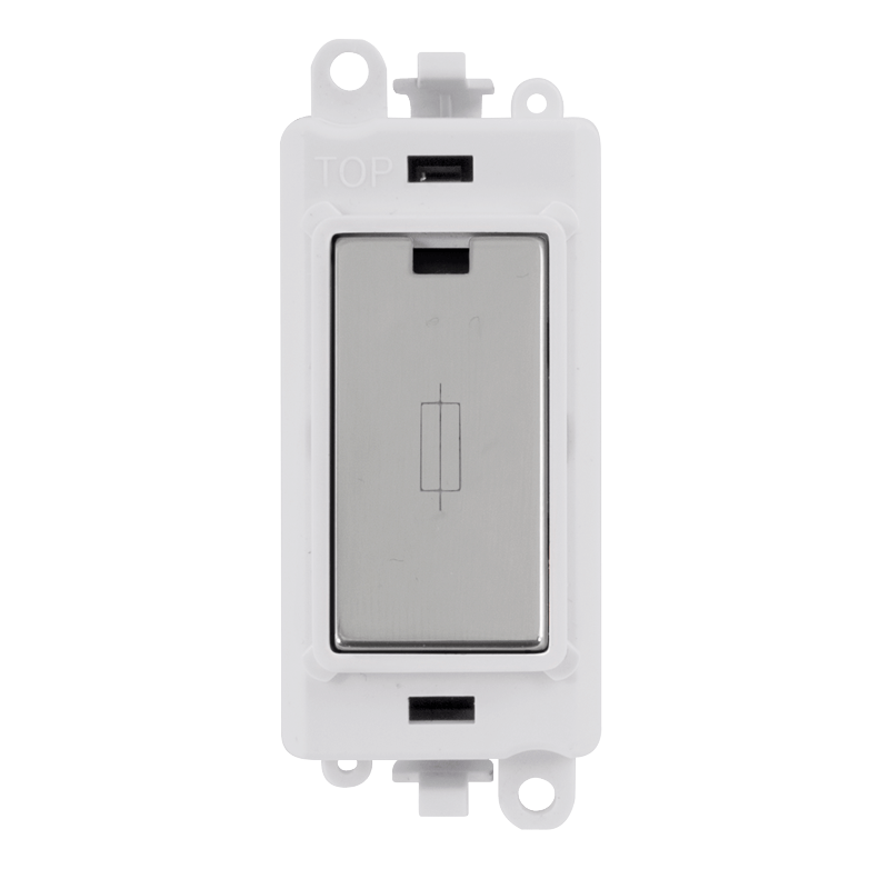 Click GridPro 13A Fused Module - White - Polished Chrome – GM2047PWCH