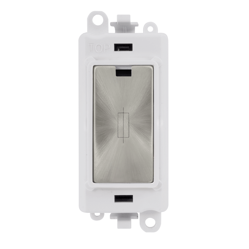 Click GridPro 13A Fused Module - White - Satin Chrome – GM2047PWSC