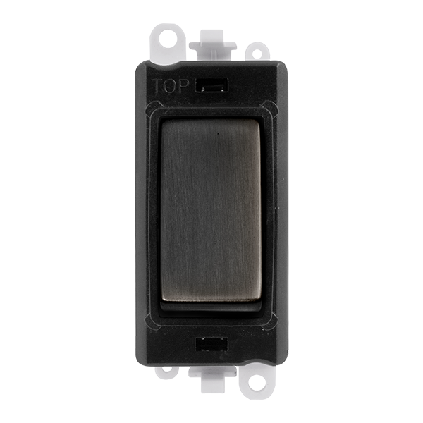 Click GridPro GRIDPRO 20AX 3 POSITION SWITCH MODULE - BLACK INSERT - METAL MATT BRONZE SWITCH – GM2070BKBZ