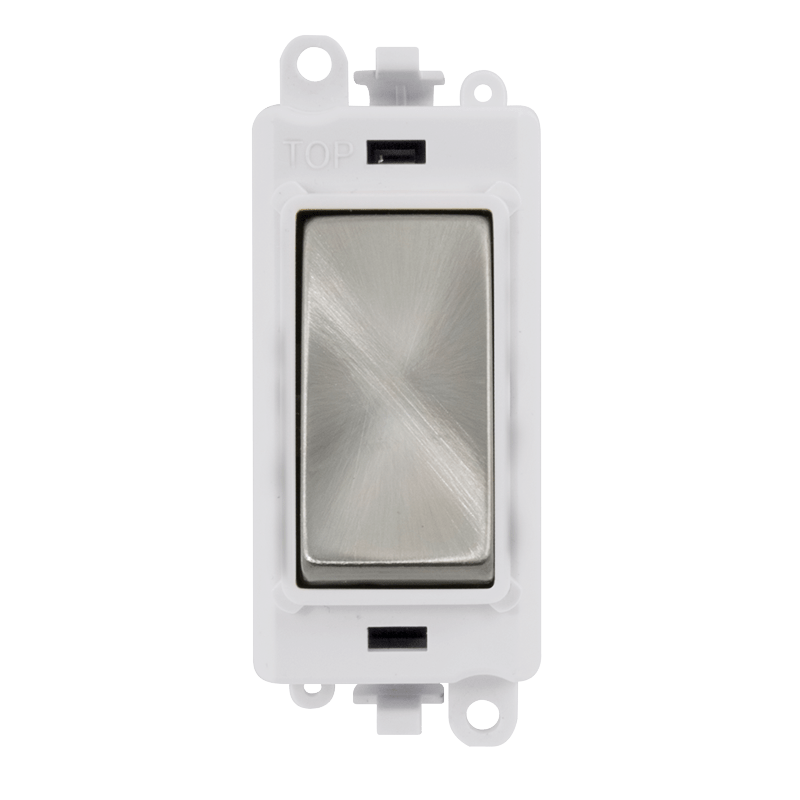 Click GridPro 20AX 3 Position Retractive Switch Module - White - Satin Chrome – GM2075PWSC