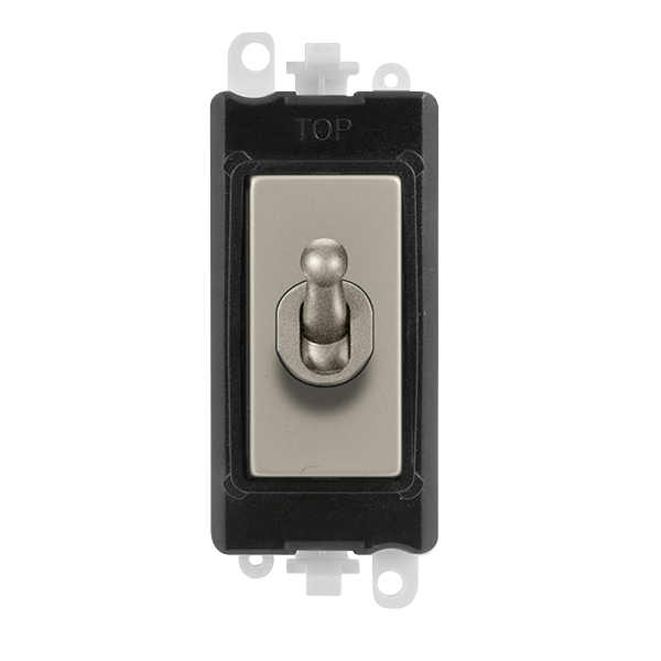 Click GridPro 20AX Double Pole Toggle Switch Module - Black - Pearl Nickel – GM209018BKPN