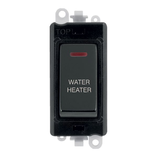 Click GridPro 20AX Double Pole Switch With LED Module - Black - Black Nickel - Water Heater – GM2218BKBN-WH