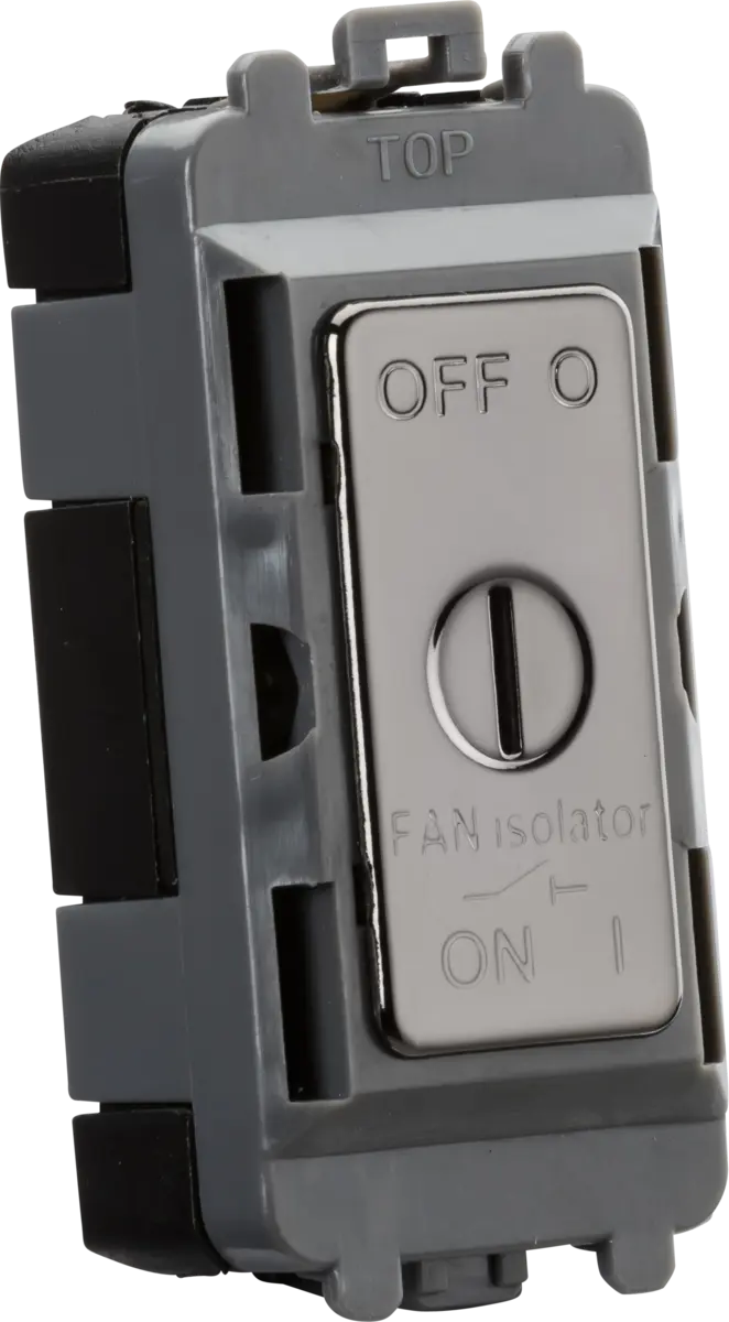 Knightsbridge 10A Fan Isolator Key Switch Module - black nickel – GDM021BN