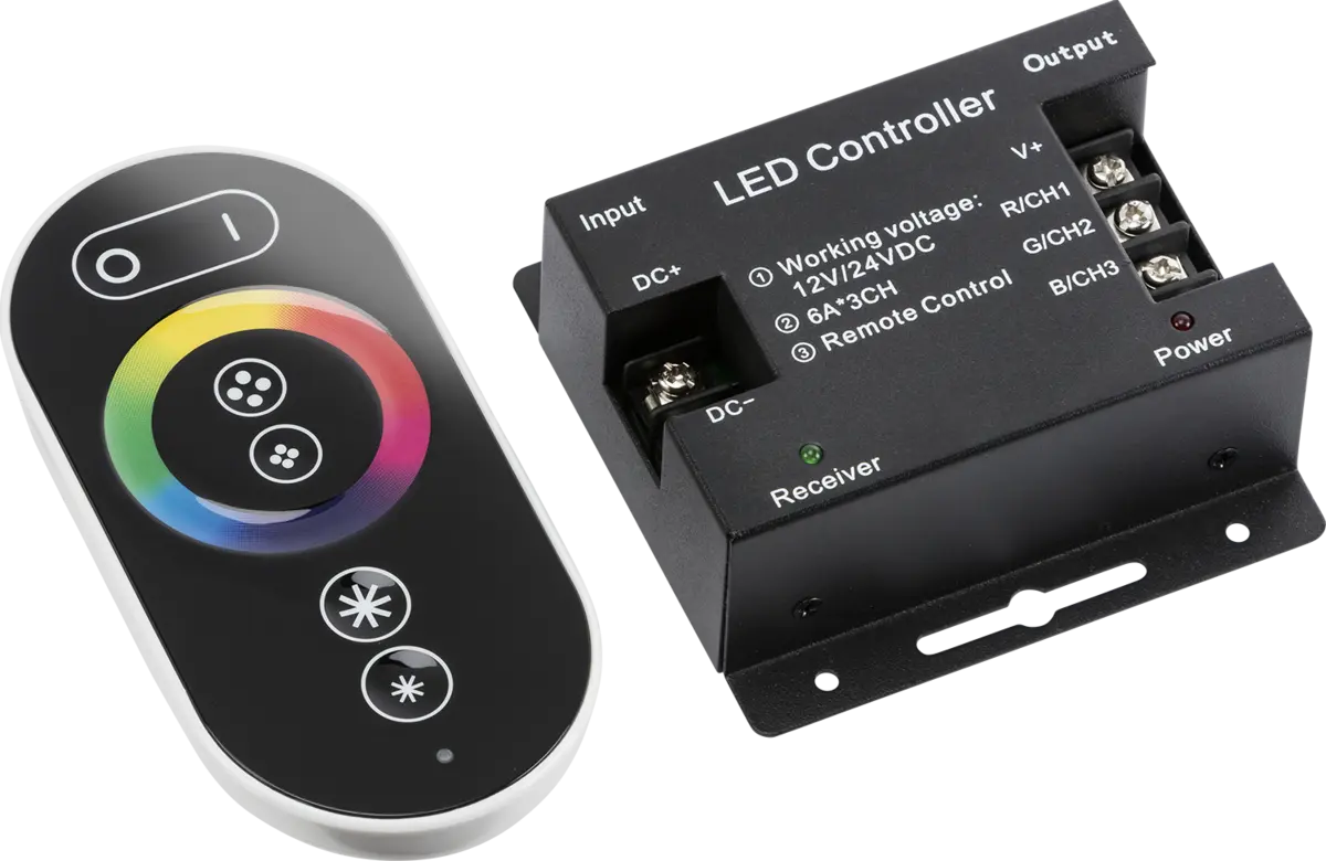 Knightsbridge 12V / 24V RF Controller and Touch Remote - RGB – LEDFRA9