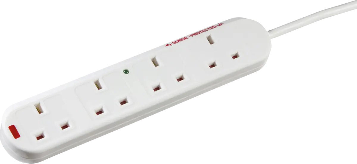 Knightsbridge 13A 4G 2M Surge Protected Extension Lead with Neon – 2004S2M