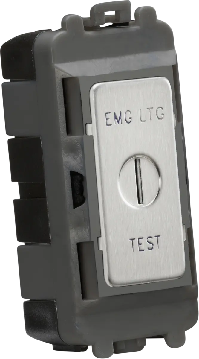 Knightsbridge 20AX 2 way SP key module (marked EMG LTG TEST) - brushed chrome – GDM007BC