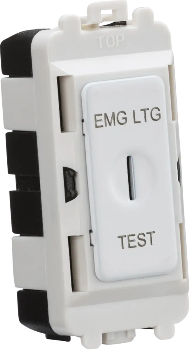 Knightsbridge 20AX 2 way SP key module (marked EMG LTG TEST) - matt white – GDM007MW
