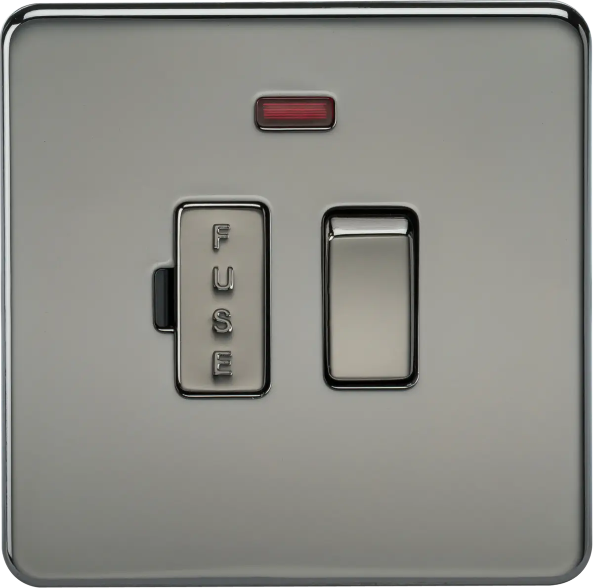 Knightsbridge 13A Switched Fused Spur Unit with Neon - Black Nickel – SF6300NBN