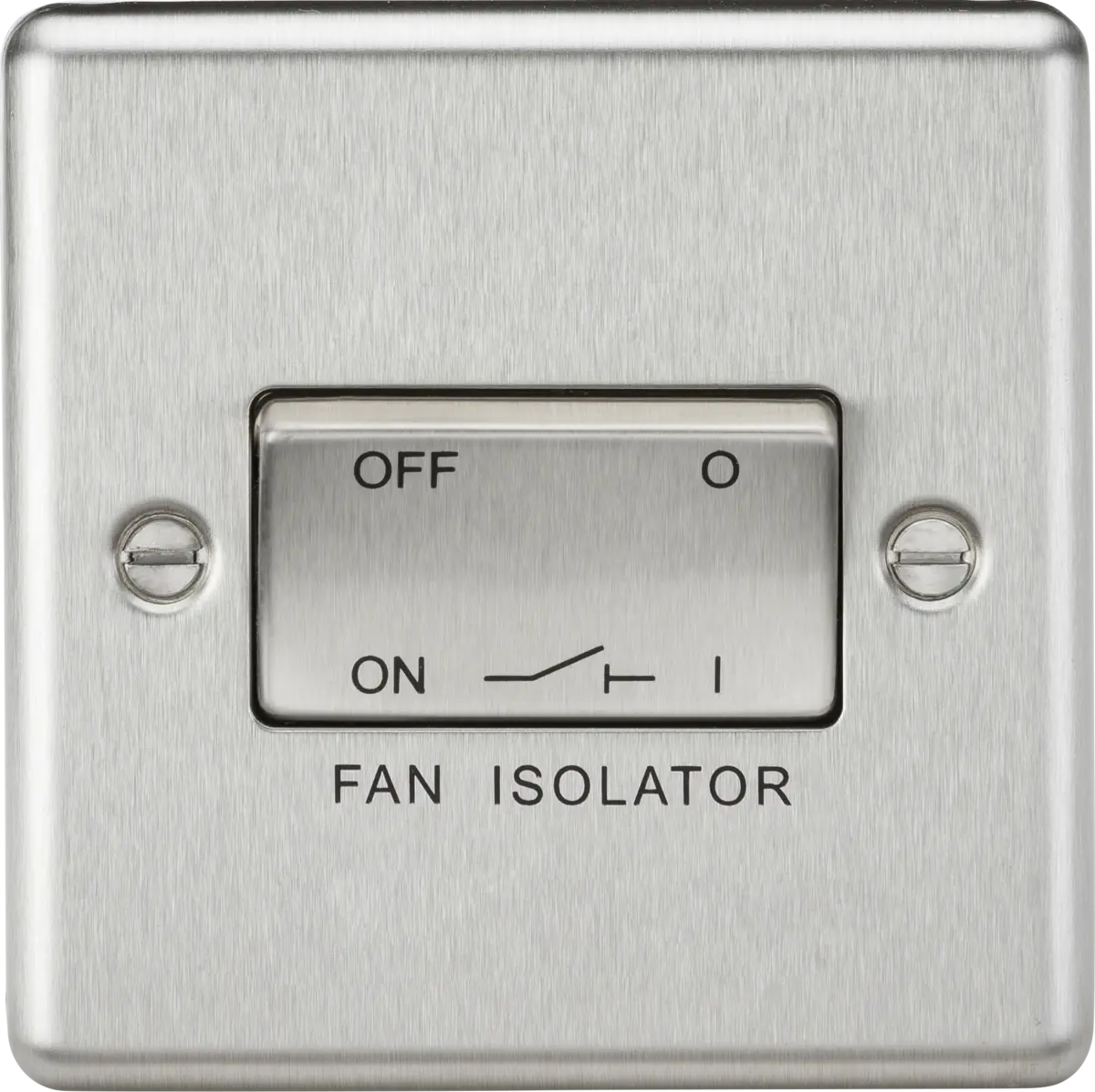 Knightsbridge 10A Fan Isolator Switch - Brushed Chrome – CL11BC