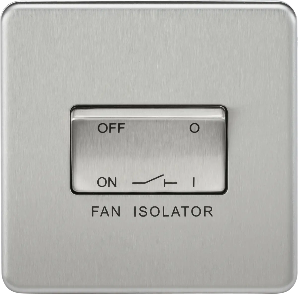 Knightsbridge 10A Fan Isolator Switch - Brushed Chrome – SF1100BC