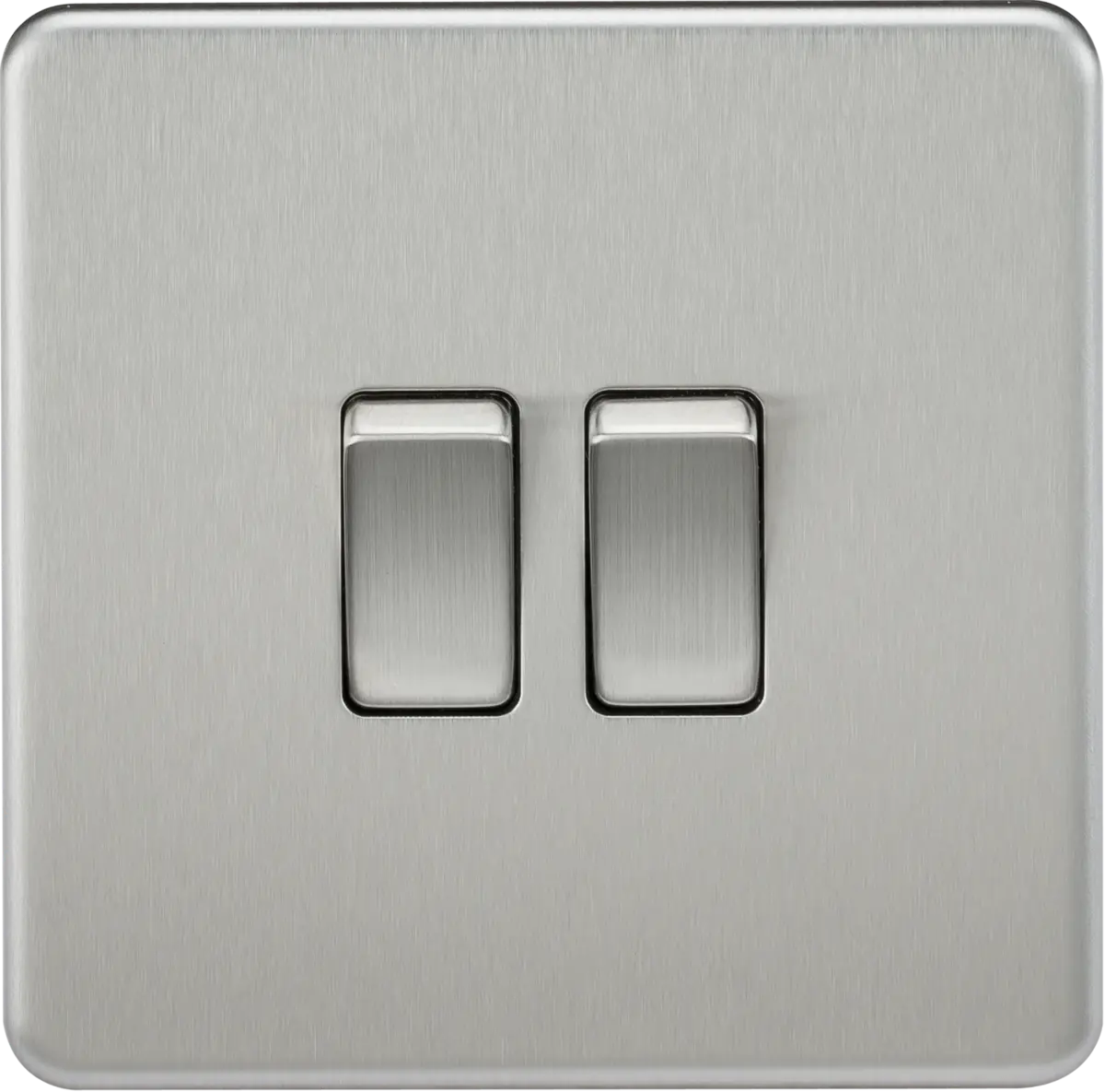 Knightsbridge 10AX 2G 2-way Switch - Brushed Chrome – SF3000BC