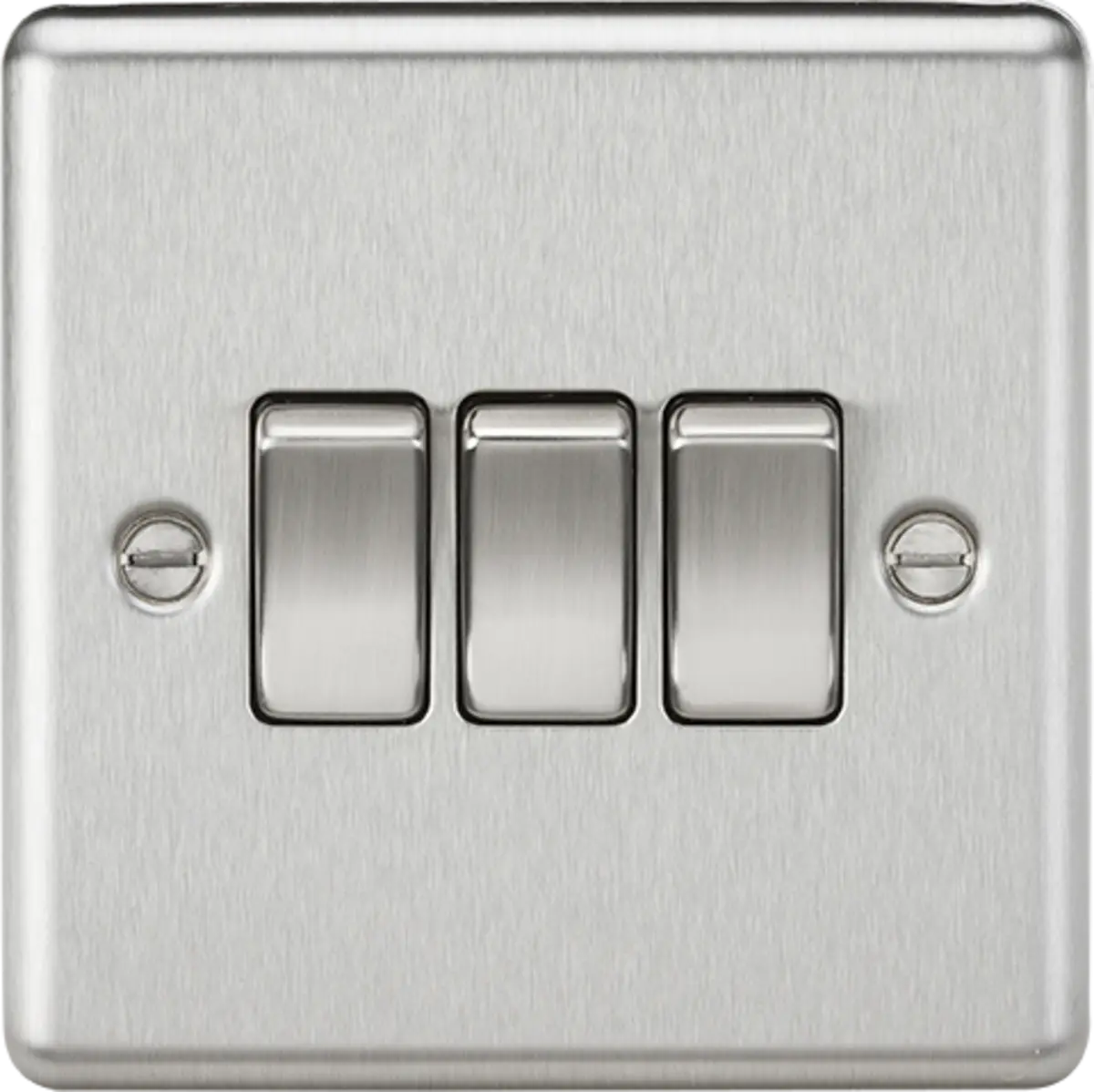Knightsbridge 10AX 3G 2-way Switch - Brushed Chrome – CL4BC