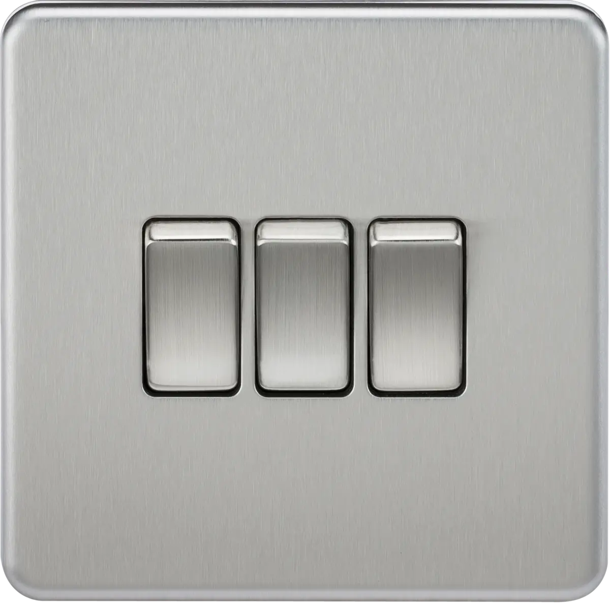 Knightsbridge 10AX 3G 2-way Switch - Brushed Chrome – SF4000BC