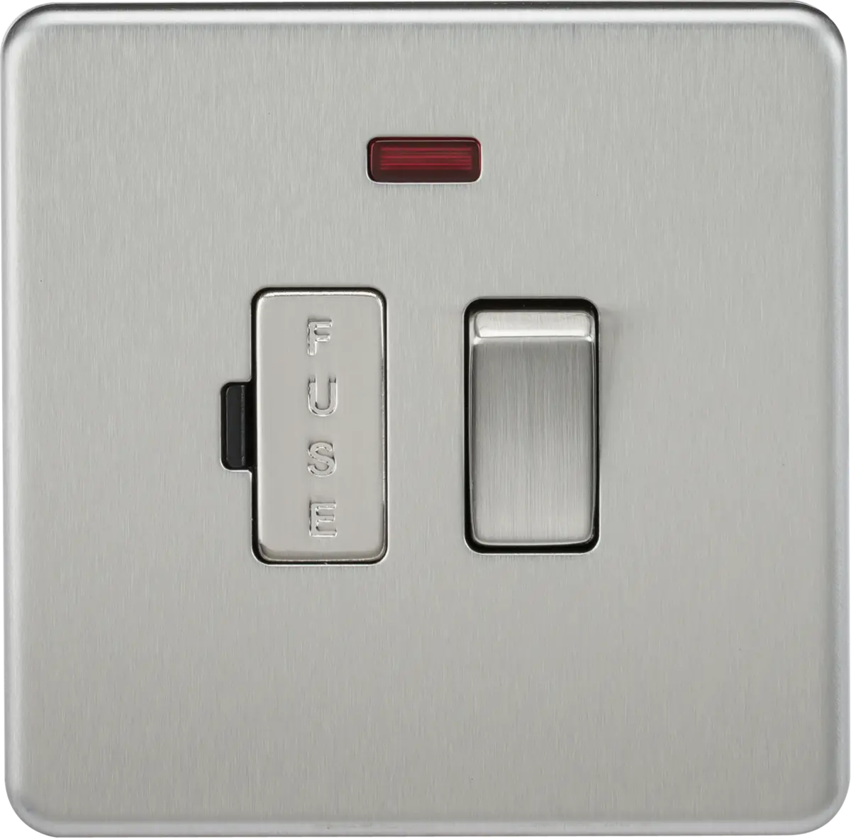 Knightsbridge 13A Switched Fused Spur Unit with Neon - Brushed Chrome – SF6300NBC