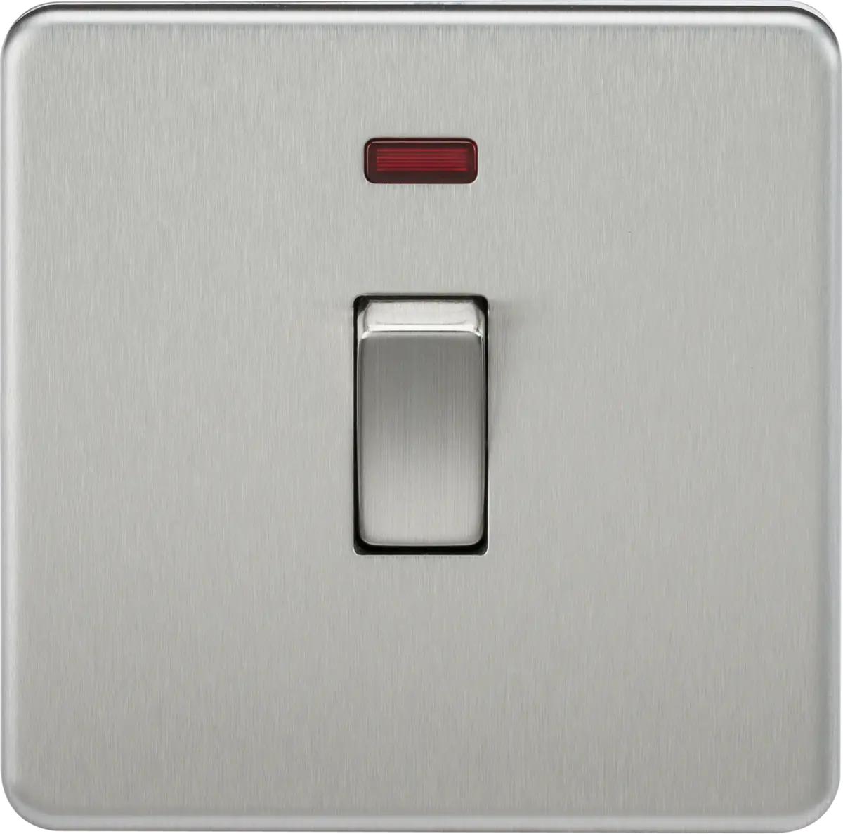 Knightsbridge 20A 1G DP Switch with Neon - Brushed Chrome – SF8341NBC
