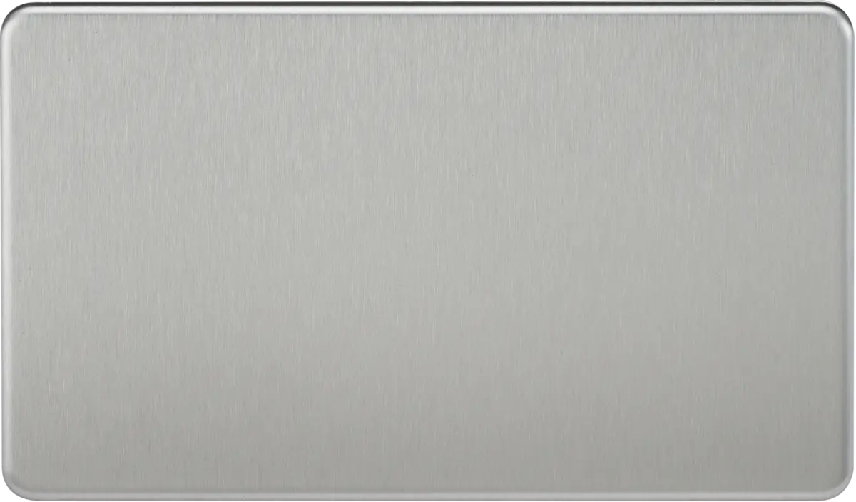 Knightsbridge 2G Blanking Plate - Brushed Chrome – SF8360BC