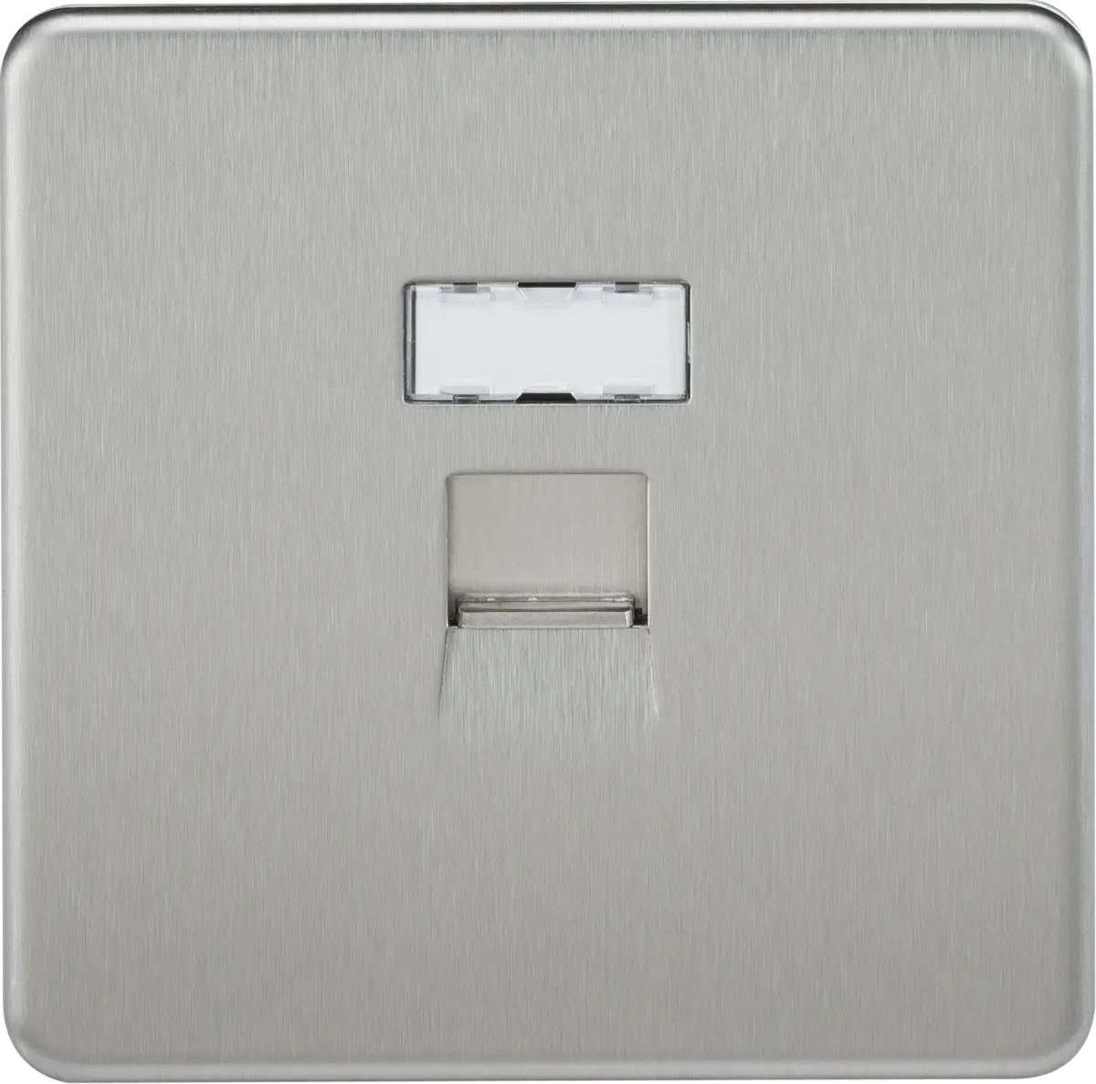 Knightsbridge RJ45 Network Outlet - Brushed Chrome – SFRJ45BC