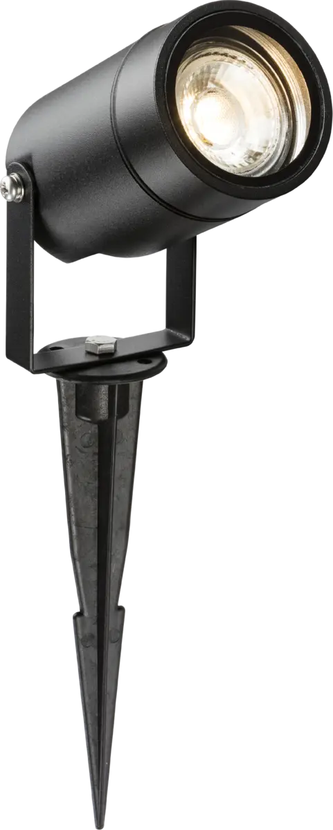 Knightsbridge Garden Spike Light 230V IP65 GU10 – Black