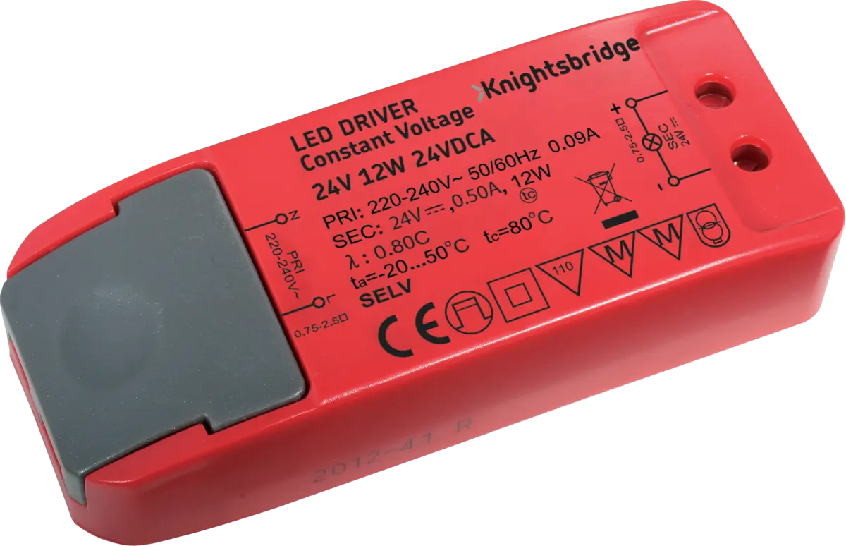 Knightsbridge IP20 24V 12W LED Driver - Constant Voltage – 24VDCA