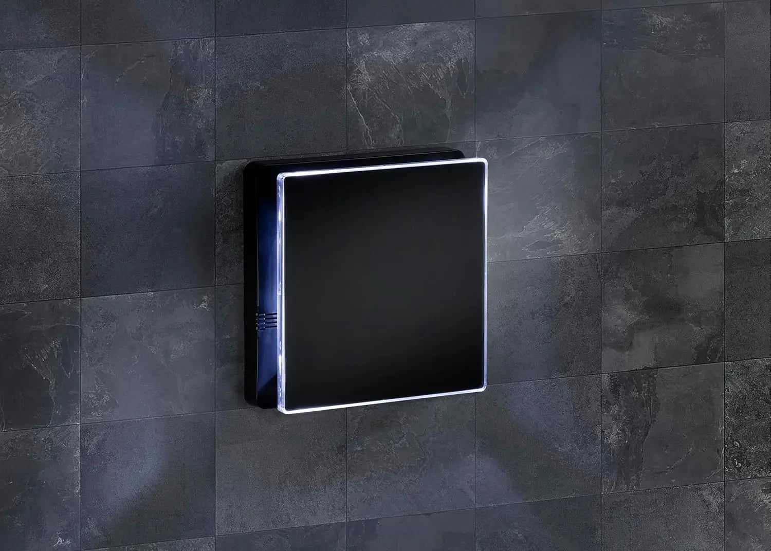 Knightsbridge Extractor Fan IP45 100mm LED Backlit with Overrun Timer – Matt Black
