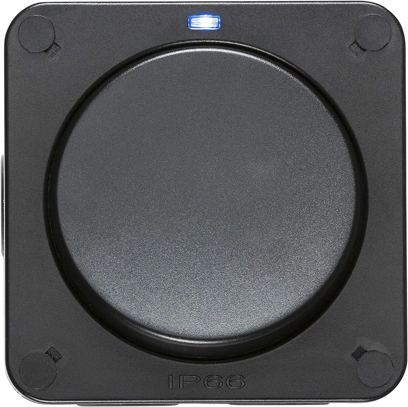 Knightsbridge IP66 Outdoor Weatherproof Single Switch | Blue LED | Black – OP2