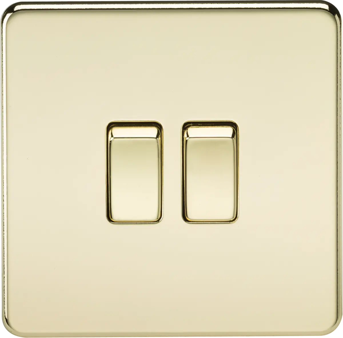 Knightsbridge 10AX 2G 2-way Switch - Polished Brass – SF3000PB
