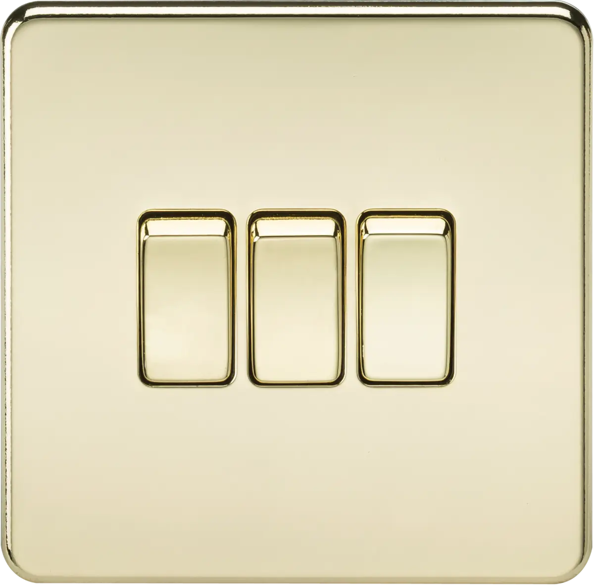 Knightsbridge 10AX 3G 2-way Switch - Polished Brass – SF4000PB