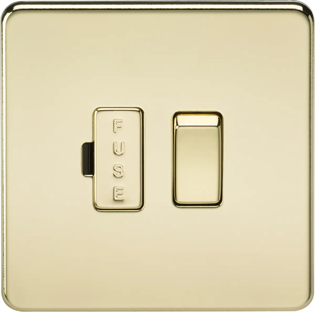 Knightsbridge 13A Switched Fused Spur Unit - Polished Brass – SF6300PB