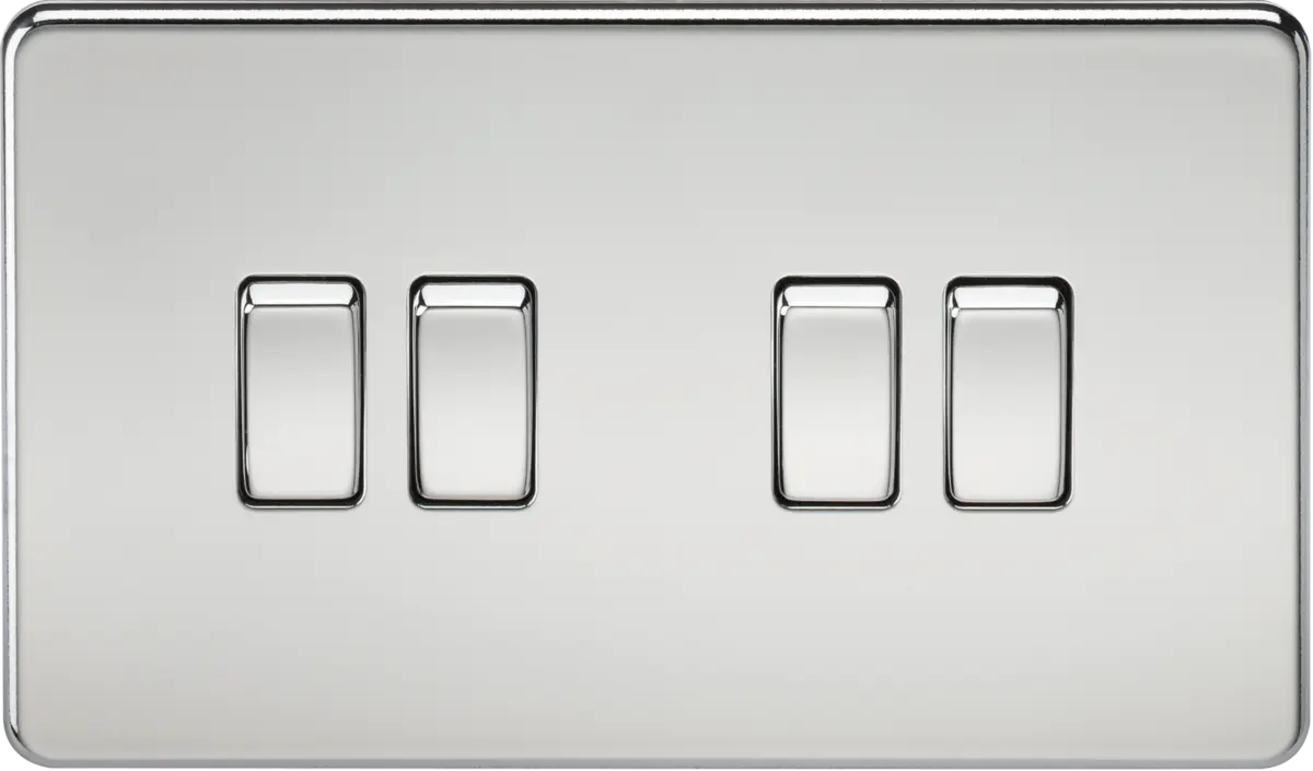 Knightsbridge 10AX 4G 2-way Switch - Polished Chrome – SF4100PC