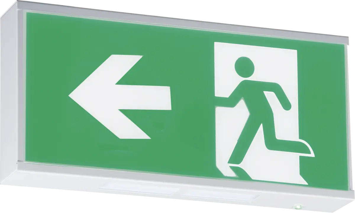 Knightsbridge Running Man Legend for product EMRUN with Left Facing Arrow – EMRUNL