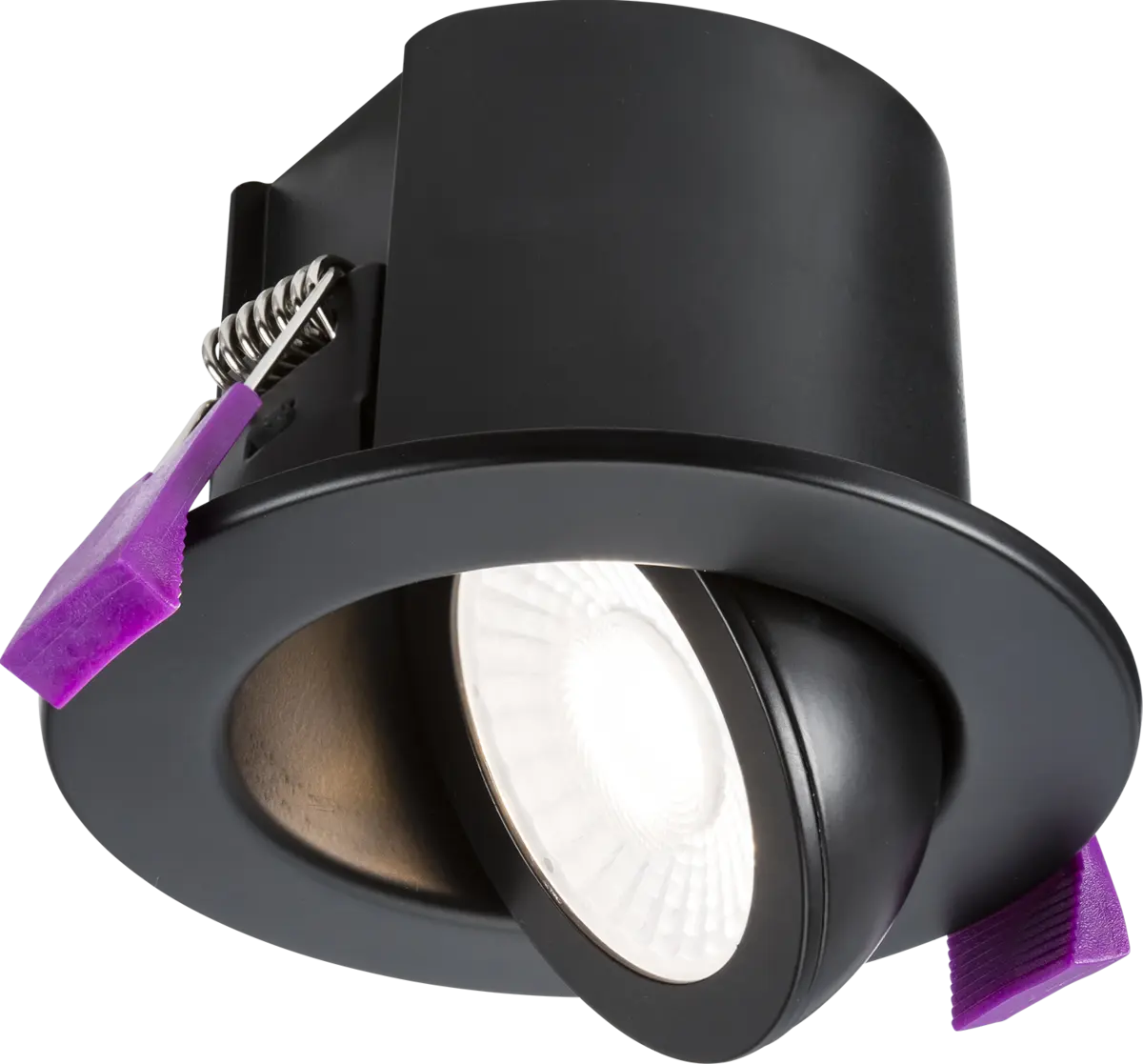 Knightsbridge SpektroLED Evo Tilt - Fire Rated IP65 Downlight with 2 x Wattage and 4 x CCT - Matt Black – SPKEVTMB