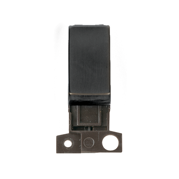 Click MiniGrid MINIGRID 10AX 2 WAY RETRACTIVE SWITCH MODULE - METAL MATT BRONZE SWITCH – MD004BZ