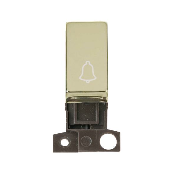 Click MiniGrid 1 Way Retractive Ingot 10A Switch 'Bell' - Brass – MD005BR