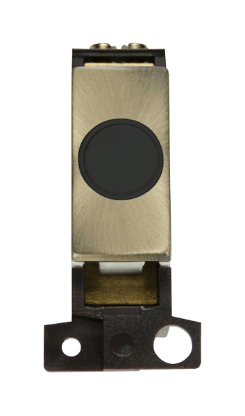 Click MiniGrid 20A Ingot Flex Outlet Module - Black- Antique Brass – MD017BKAB