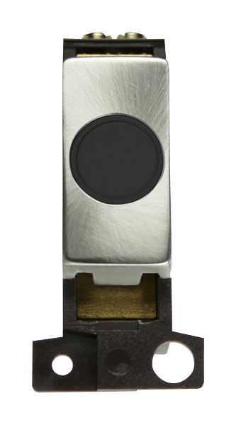 Click MiniGrid 20A Ingot Flex Outlet Module - Black- Brushed Stainless Steel – MD017BKBS