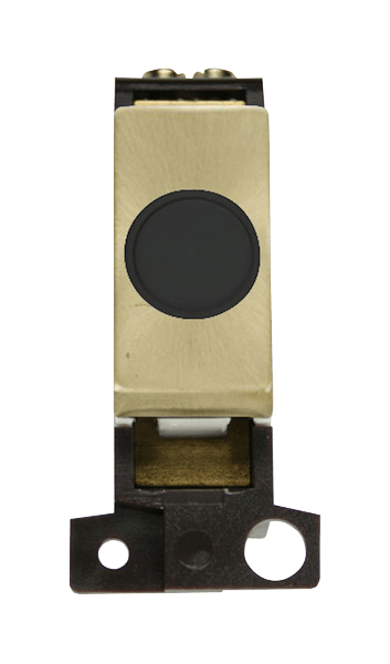 Click MiniGrid 20A Ingot Flex Outlet Module - Black- Satin Brass – MD017BKSB