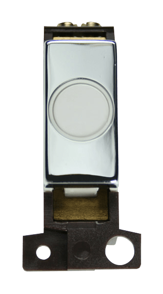 Click MiniGrid 20A Ingot Flex Outlet Module - White- Chrome – MD017WHCH