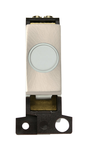 Click MiniGrid 20A Ingot Flex Outlet Module - White- Satin Chrome – MD017WHSC