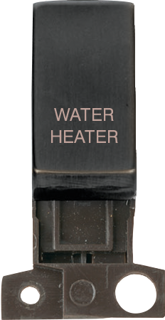 Click MiniGrid MINIGRID 13A / 10AX DP RESISTIVE SWITCH MODULE - MATT BRONZE - WATER HEATER – MD018BZ-WH