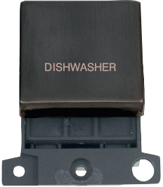 Click MiniGrid MINIGRID 20A DP SWITCH MODULE - MATT BRONZE - DISH WASHER – MD022BZ-DW