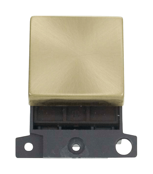 Click MiniGrid 20A DP Ingot Switch - Satin Brass – MD022SB