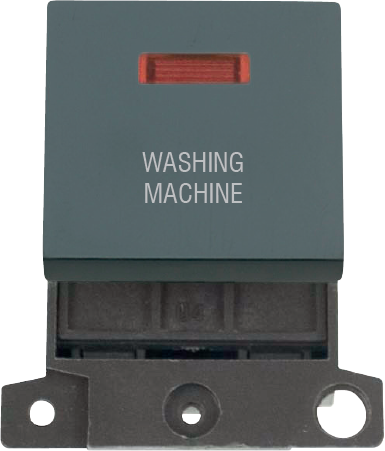 Click MiniGrid 20A DP INGT SW+NEON BK "WASHING MACHINE" – MD023BK-WM