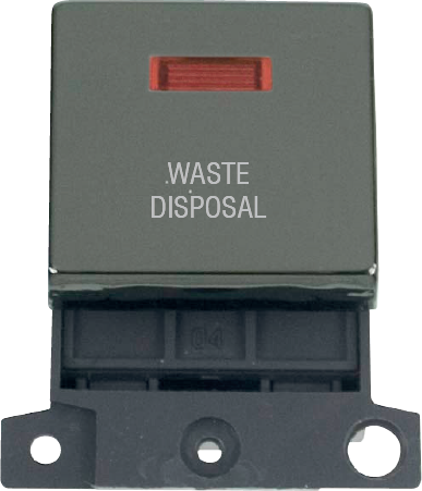 Click MiniGrid 20A DP INGT SW+NEON BN "WASTE DISPOSAL" – MD023BN-WD