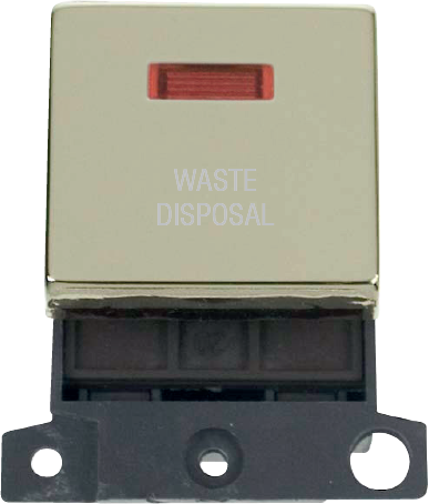 Click MiniGrid 20A DP INGT SW+NEON BR "WASTE DISPOSAL" – MD023BR-WD