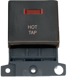 Click MiniGrid MINIGRID 20A DP SWITCH MODULE WITH NEON - MATT BRONZE - HOT TAP – MD023BZ-HT