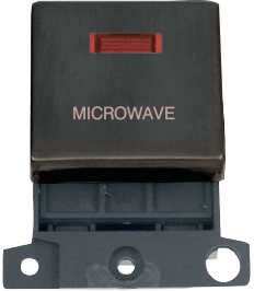 Click MiniGrid MINIGRID 20A DP SWITCH MODULE WITH NEON - MATT BRONZE - MICROWAVE – MD023BZ-MW