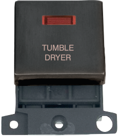 Click MiniGrid MINIGRID 20A DP SWITCH MODULE WITH NEON - MATT BRONZE - TUMBLE DRYER – MD023BZ-TD