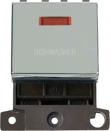 Click MiniGrid 20A DP INGT SW+NEON CH "DISHWASHER" – MD023CH-DW