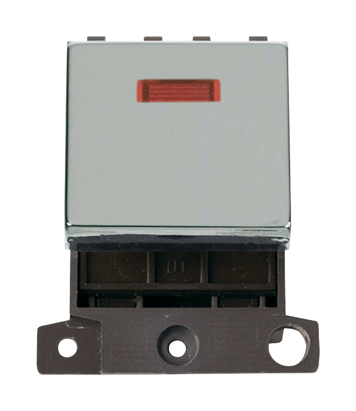 Click MiniGrid 20A DP Ingot Switch With Neon - Chrome – MD023CH