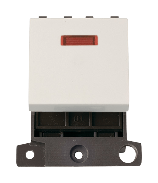 Click MiniGrid 20A DP Switch With Neon - Polar White – MD023PW